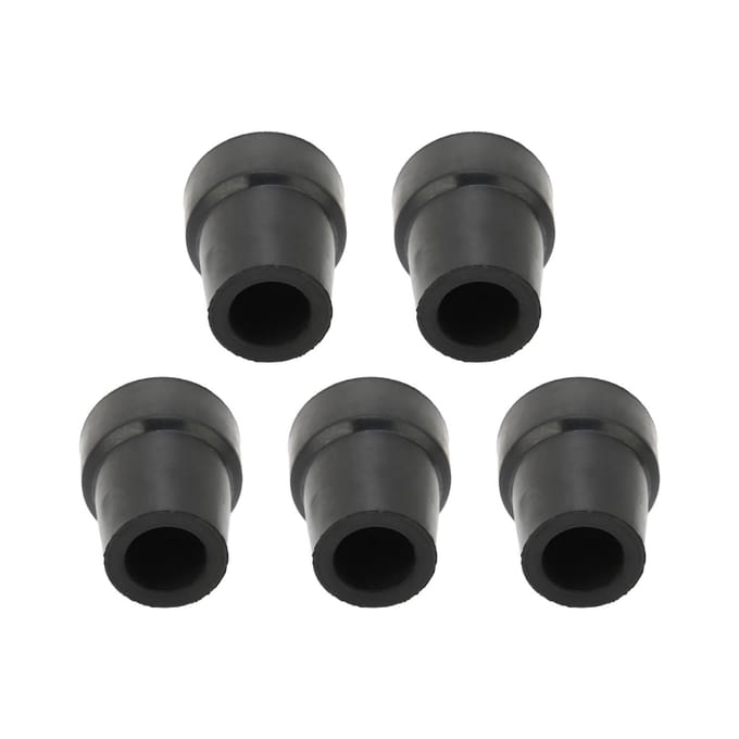 5 stuks Krukdop Professionele Rubber Vervanging Wandelstok Stok Tip Accessoire Zwart 0,7 Inch gray