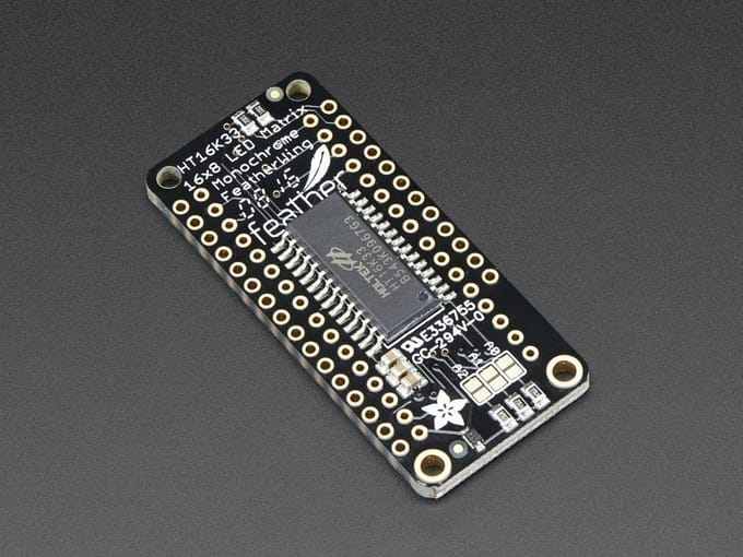 8x16 LED Matrix FeatherWing w/o Matrices Adafruit 3090