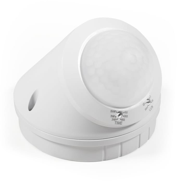 IR Bewegingssensor ''LX-2736'' - Bewegingsmelder 360° - Bewegingsdetector max. 800W - wit - LED geschikt - IP65