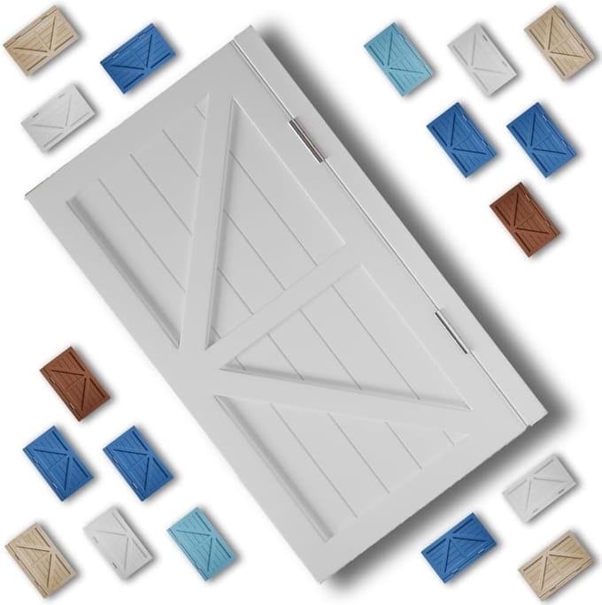 Draaideur Hout - Binnendeur Scharnierdeur - Ruimte Verdelen - Automatisch Sluitend - 45x90 cm - Wit