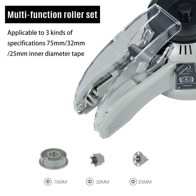Automatische Tape Dispenser Snijder Elektrische Roterende Tape Snijmachine voor 253278mm Tape Binnenkant EU Plug gray