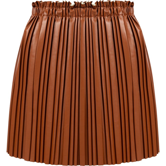 Faina Rok van imitatieleer Dames Kameel