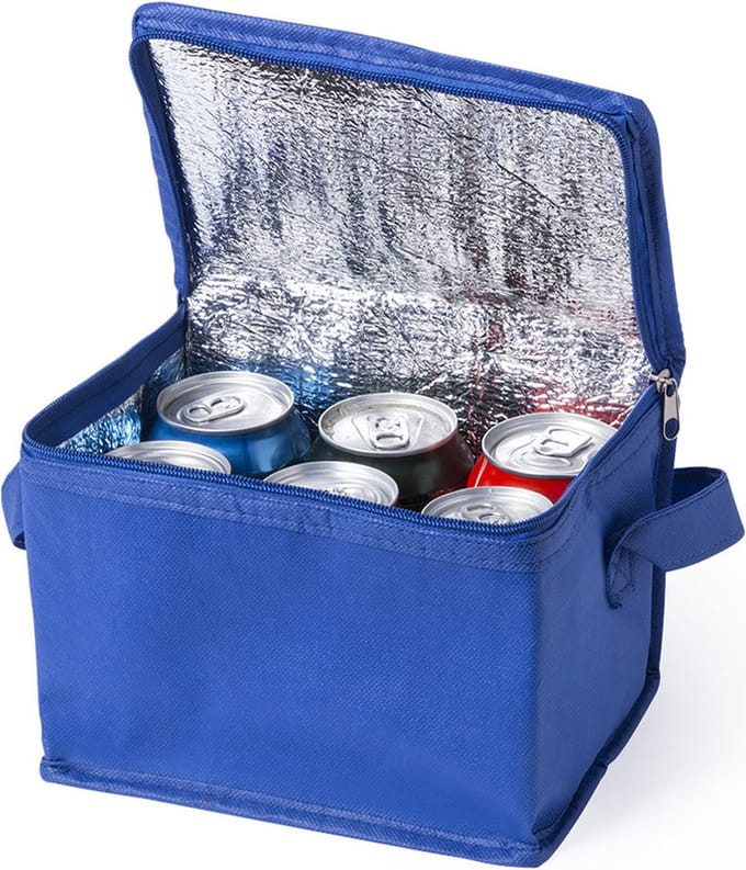 Koeltas klein mini - 2 stuks - 4 liter - blauw - met draagriem