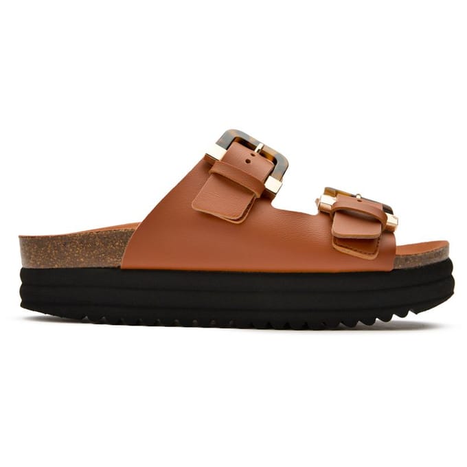 V.gan Vegan Pruimen Voetbed Schildpad Sandalen