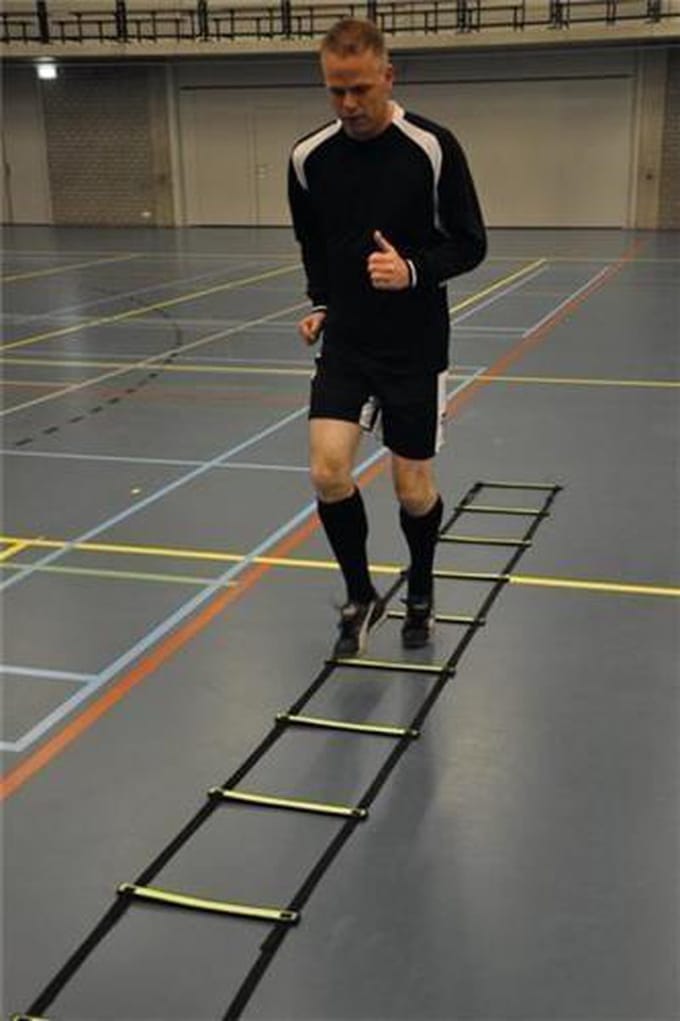 Sportec Trainingsladder 4 Meter 1 Baan Met Zuignap Geel