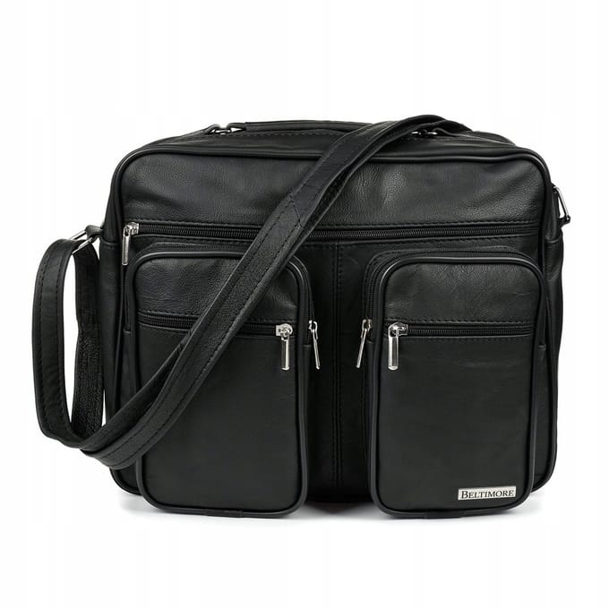 Grote Leren Werk- en Schooltas A4 Zwart Heren - Ruim & Premium