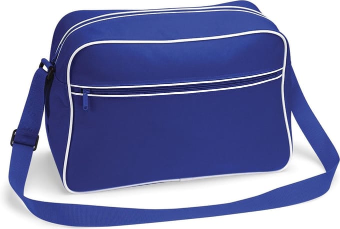 Retro Schoudertas BagBase met verstelbare riem - 18 Liter Bright Royal
