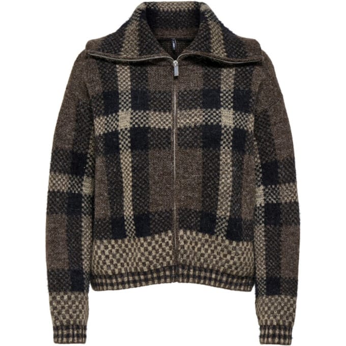 Only Onlmaroon ls zip collar cardigan knt dessin