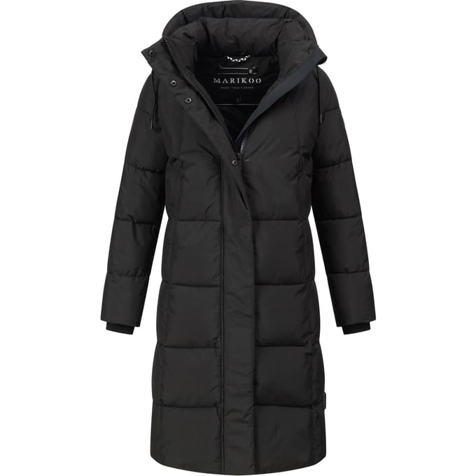Marikoo dames lange gewatteerde winterjas Tabiaa XVI met capuchon & fleece