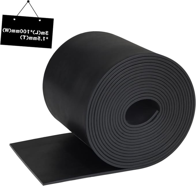 Rubber Strip Neopreen, 100mm x 1.5mm x 3m, Flexibele Rubbermat voor Isolatie, Onderlaag en Afwerking