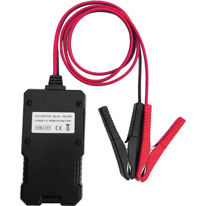 12V Auto Batterij Checker Elektronische Relay Tester met Clips Auto Relay Diagnostic Tool black
