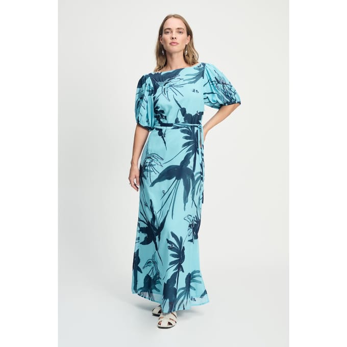 POM Amsterdam Dress - Artisan Blue Sequins Größe: 40 | Maxikleider Outlet | Damen | Blau