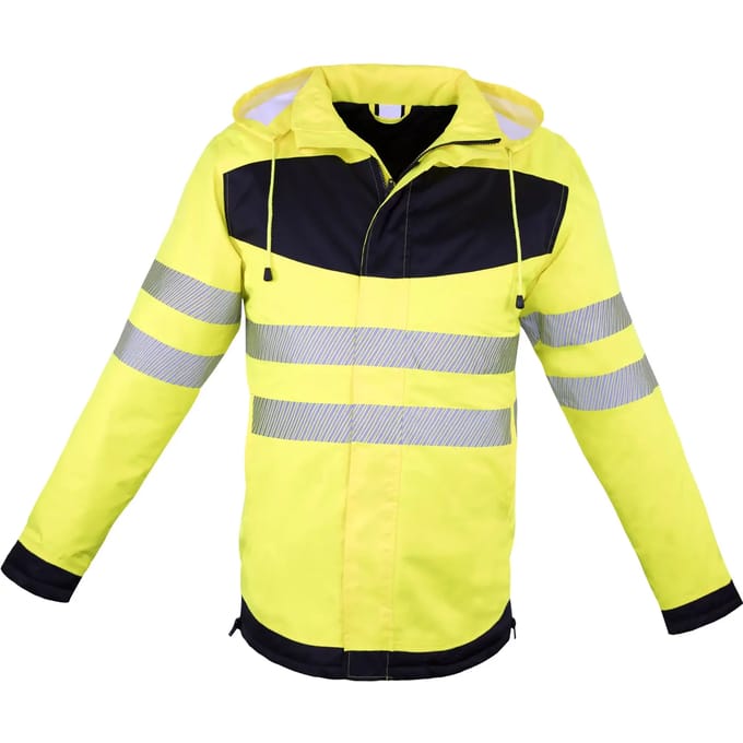 Korntex EOS Hi-Vis Workwear Parka With Printing Area KX1004 - Signal Yellow/Black - L