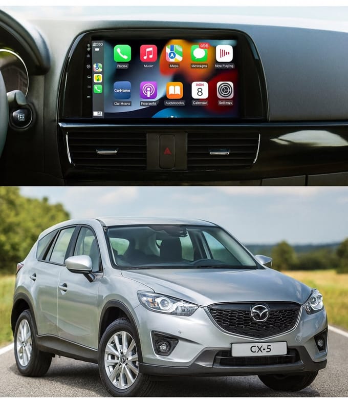 ADIVOX 9 inch T1 geschikt voor Mazda CX-5 2011-2017 Android 15 CarPlay/Auto/Wifi/GPS/RDS/DSP/NAV/DAB+