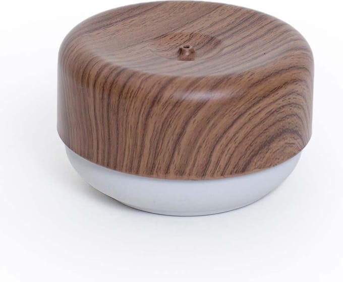 Bosign - Zeepdispenser - Do-Dish - Grijs/ Donker houtlook deksel - L 11 x B 11 x H 6,5 cm