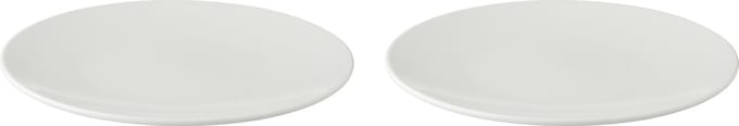 Palmer - Bord - White Delight - 21 cm - Wit - Porselein - Bordenset - 2 stuks