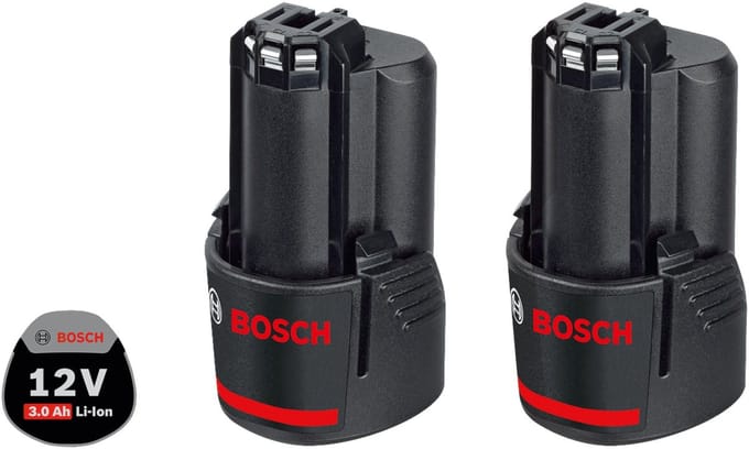 Bosch Accessoires - 12V Li-Ion accu GBA 3,0 Ah, 2 stuks 1600A00X7D