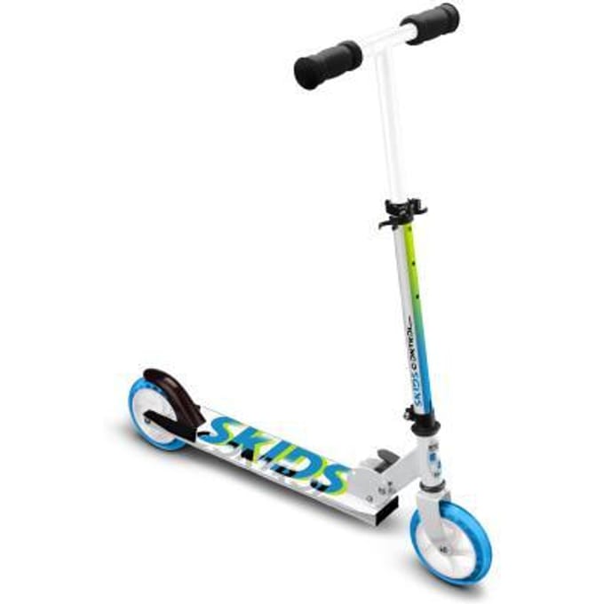 Skids Control 2-wiel Kinderstep Opvouwbaar Voetrem Wit/blauw