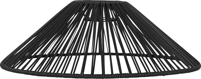 Star Trading lampenkap Vide, rotan, zwart, E27, buiten, ? 38 cm