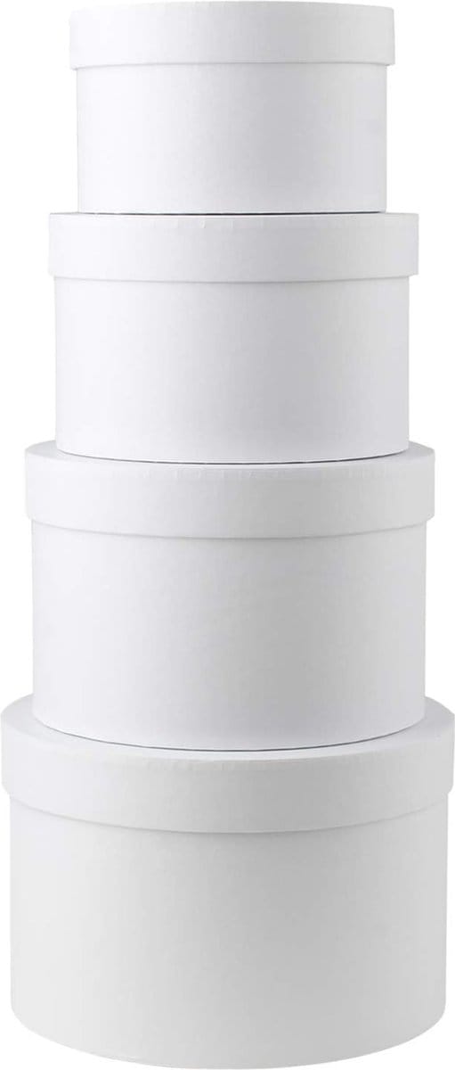 Ronde cadeaudozen set van 4 - Decoratieve opbergdozen met deksel