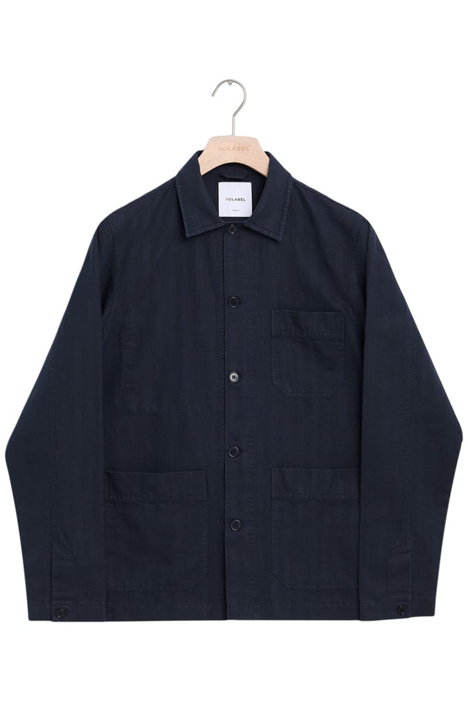 No Label Madison Cotton-linen Navy Größe: S | Leichte Jacken Outlet | Herren | Blau