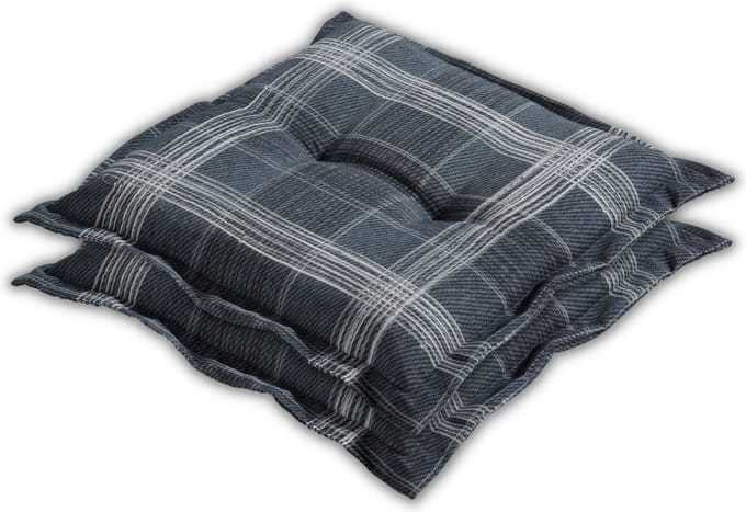 Madison - Zitkussen - Universeel - 2 stk. - 50x50 cm - Simon Blue - Hocker - Blauw