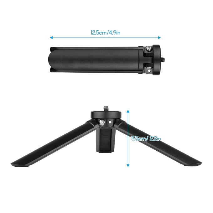 Mini Desktop Metalen Statief 1/4 inch Schroef voor Smartphone Gimbal Stabilizer Compatibel met zwart
