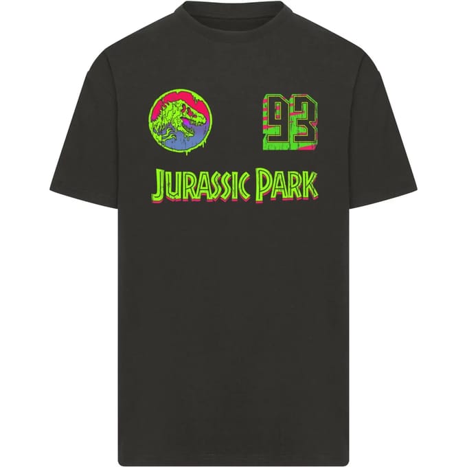 Merchcode Jurassic Park - Oversize Heren Tshirt - L - Zwart