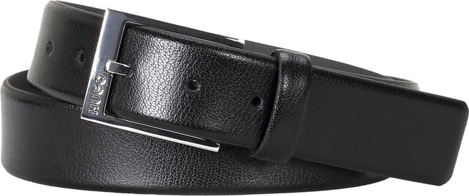 HUGO leren heren riem - zwart