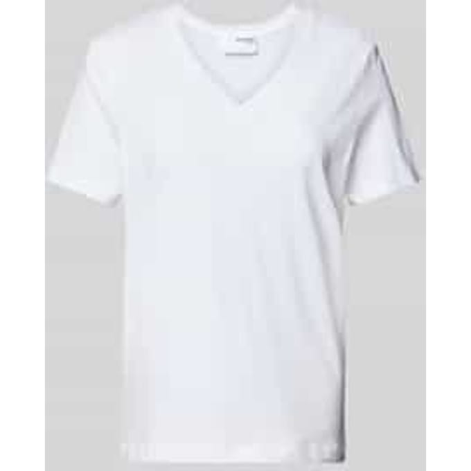 T-shirt met V-hals, model 'ESSENTIAL'