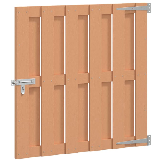 vidaXL - Tuinpoort - 100 - x - 100 - cm - WPC - en - Aluminium - Bruin