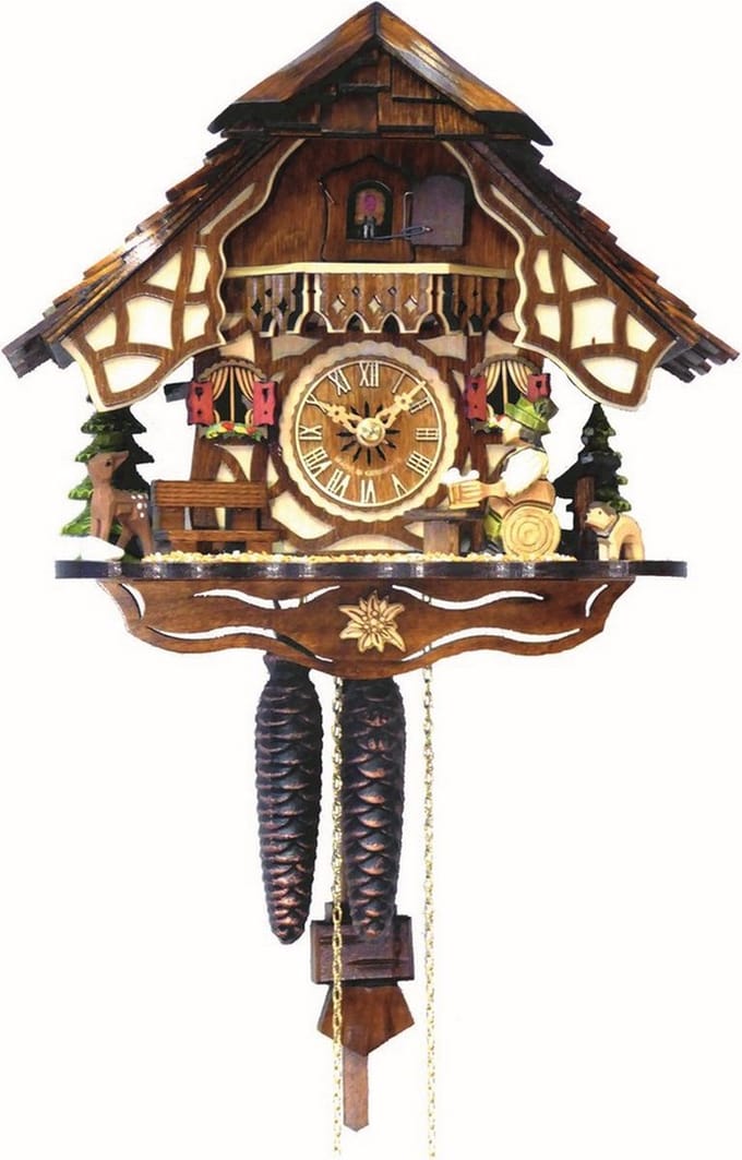 Engstler - 4162 - Koekoeksklok - 1-daags ketting uurwerk