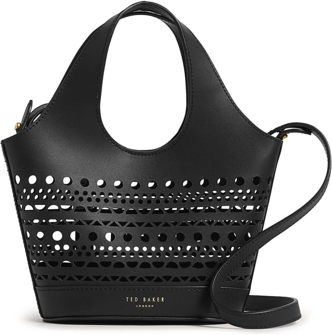 Ted Baker handtas schoudertas Laurnna Small Laser Cut Tote Bag Black zwart