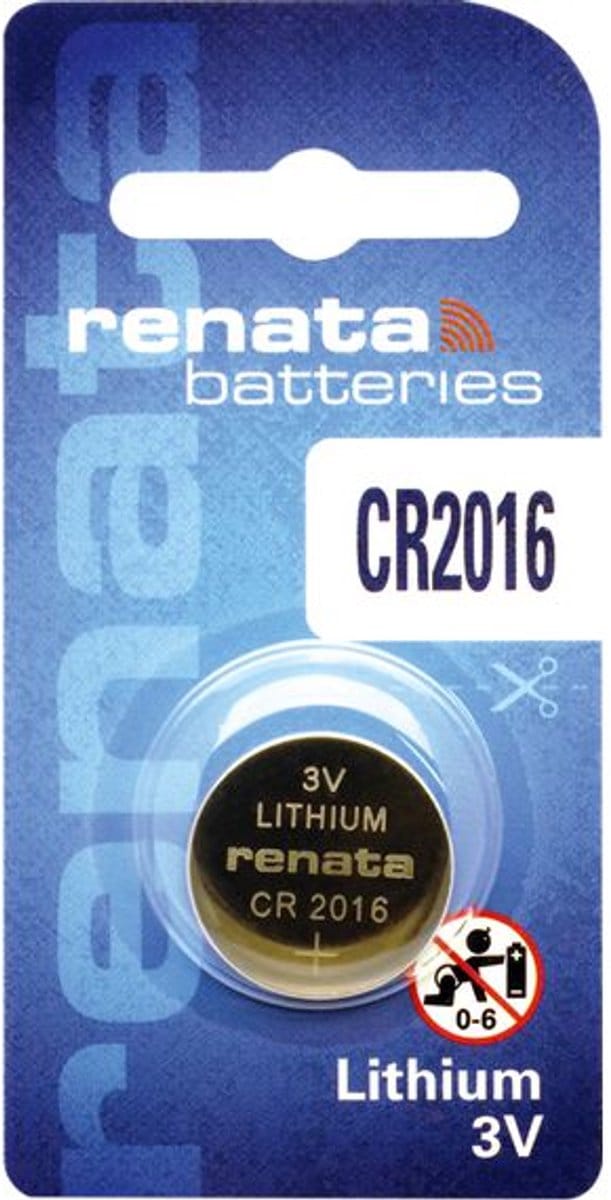 Renata – CR2016 MFR.SC CE – Lithium knoopcel batterij – 1 stuk