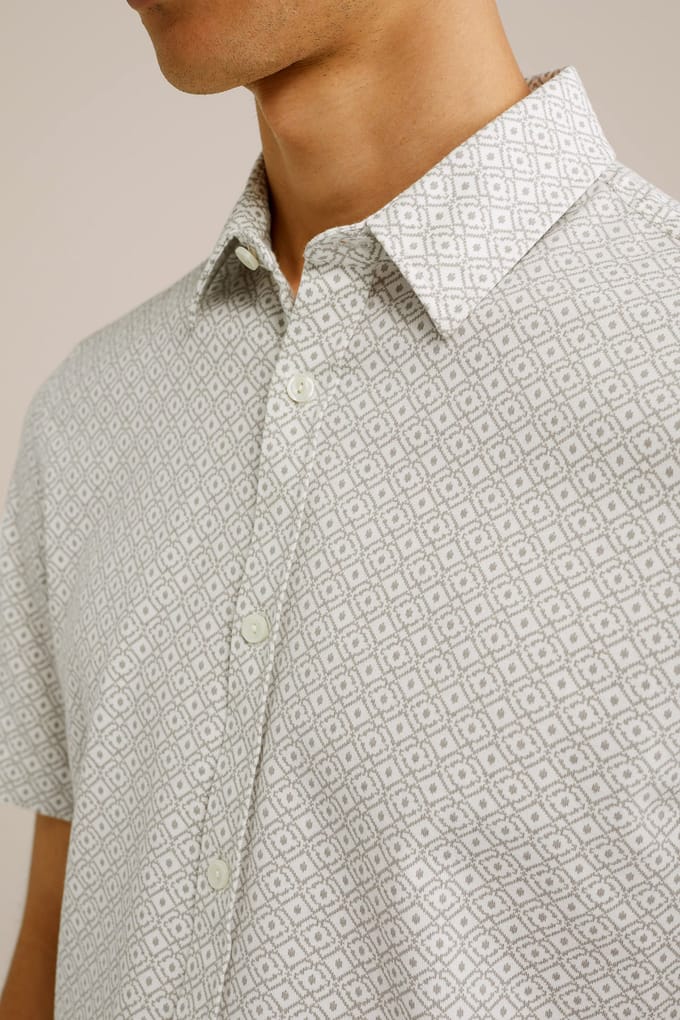 We Fashion Shirt Light Grey Größe: M | Casual hemden Outlet | Herren | Grau