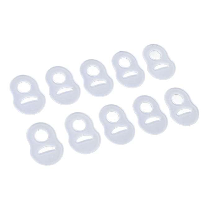 10 Stuks Teennagel Corrector Ring Rekbestendige Siliconen Herbruikbare Ingegroeide Teennagel Correctie Beugel white