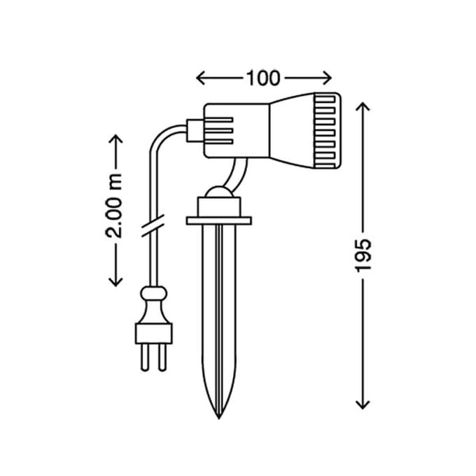 BRILONER - Grondspot - prikspot - buitenlampen incl. GU10 - 3.000 K - 3W - IP44