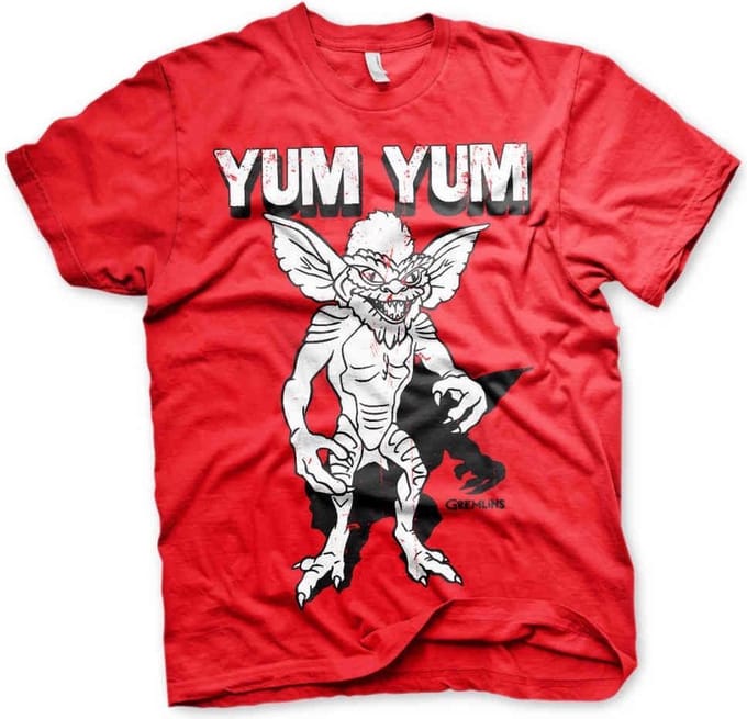 Gremlins Heren Tshirt -S- Yum Yum Rood