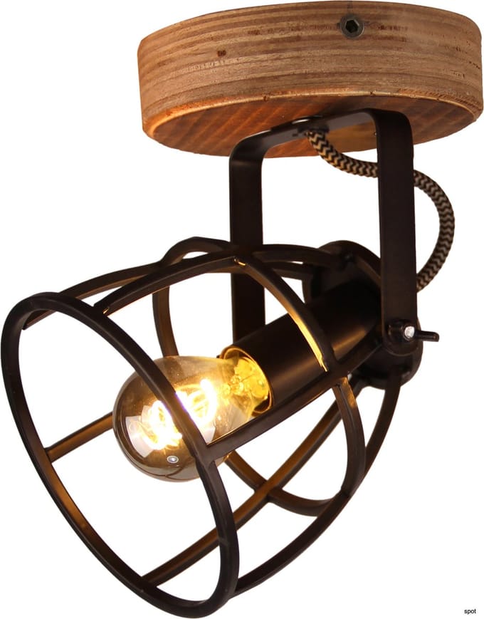 Chericoni Aperto Plafondspot - 1 lichts - Ø12 cm - E14- Zwart