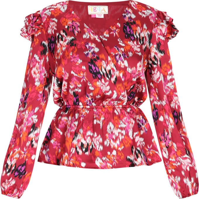 IZIA Blouse Dames Roze Veelkleurig