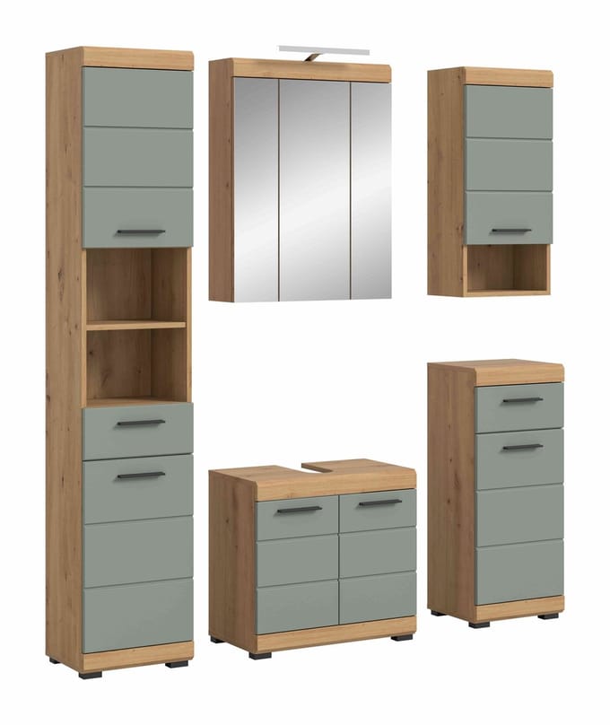 Scout badkamercombinatie salie MDF TZ Artisan eiken NB - 34x164x191cm