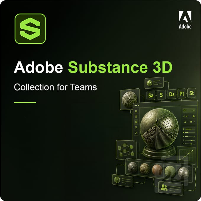 Adobe Substance 3D Collection for Teams 1 - 9 Gebruiker(s)