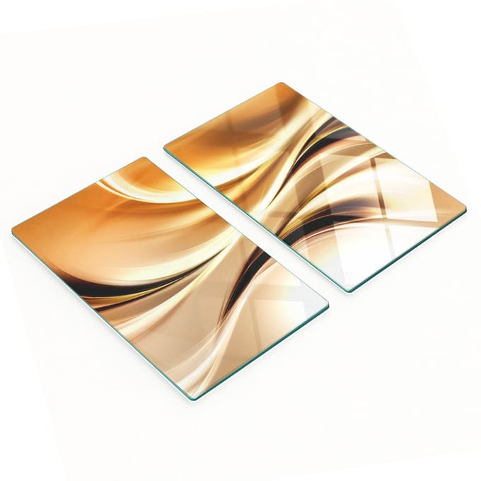 Multifunctionele decoratieve glazen panelen met abstracte golven, 2x30x52 cm