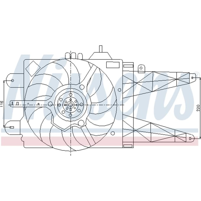 Koelventilatorwiel, motorkoeling NISSENS 85158