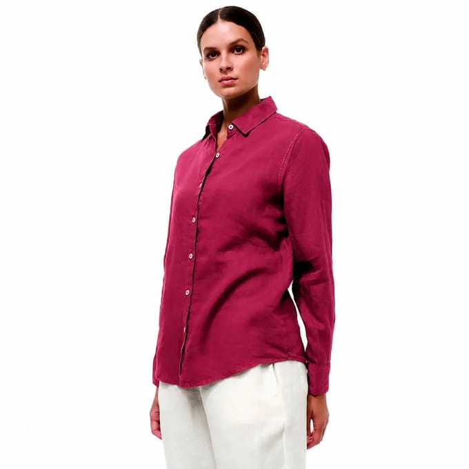 Damenlinnen lange mouwen blouse Haris Cotton Essentials