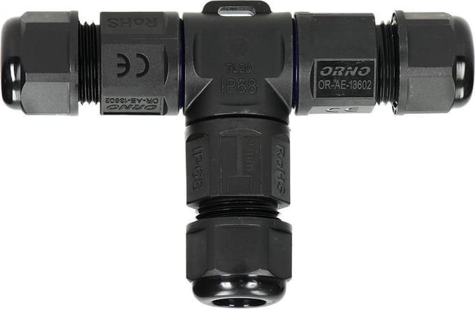 Waterdichte kabelverbinder 3-aderig - T splitter - Snelkoppeling - IP68 connector (Lasdoos/Kabeldoos/kabelmof)