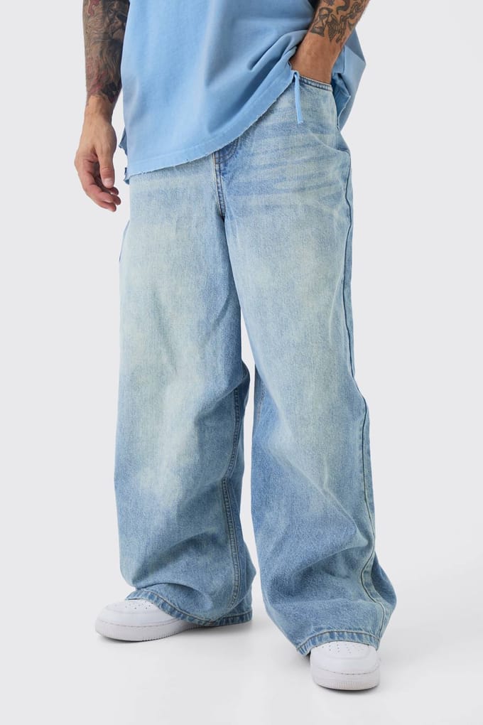 Essential Parachute Fit Jeans | Antique Blue | Size 52R