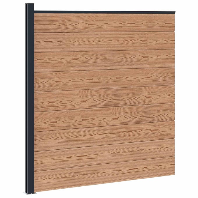 vidaXL - Hekset - 175 - x - 186 - cm - WPC - en - Aluminium - Bruin