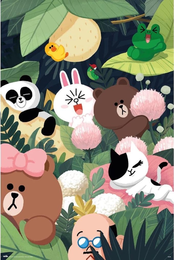 Line Friends Jungle - Maxi Poster 61 x 91,5cm