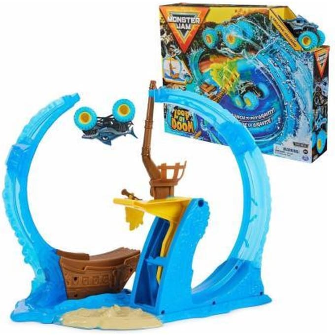 Spinmaster Monster Jam Megalodon? Loop of Doom 1:64 Playset Voertuigen